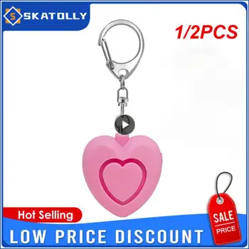 1/2PCS személyi önvédelmi riasztórendszer Szép szív alakú multifunkciós LED-es farkasellenes lány gyermek Női biztonság