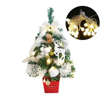 1 készlet szép karácsonyfa készlet fényfüzér Imádnivaló mini karácsonyfa Mini LED karácsonyfa ünnepi parti dekoráció
