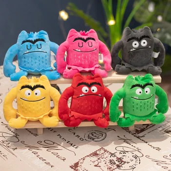 10cm A színes baba Monster Emotion plüss játékok gyerekeknek Ajándékok Het Kleurenmonster plüss baba Gyermek születésnapi karácsonyi ajándék