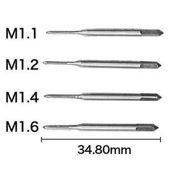 1Set Mini HSS metrikus menetfúrók Villáskulcs fogantyú M1-M1.6 csavarmenet Új