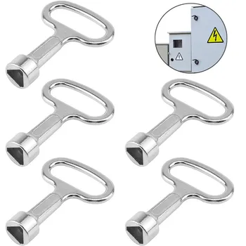 2/1PCS Univerzális kulcs Többfunkciós kulcs Háromszög/foglalat Elektromos szekrények Dobozkapcsoló Tápegység Kulcsok Lift ajtó kulcs