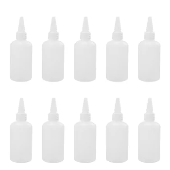 20 db palack hegyes száj átlátszó műanyag tartály hajfesték szorító tinta palackok
