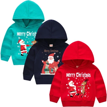 2019 Új karácsony őszi gyermekruházat Gyerek alkalmi felsők Kesztyű nyomtatás kapucnis pulóver felsők fiú lány rajzfilm ruhák