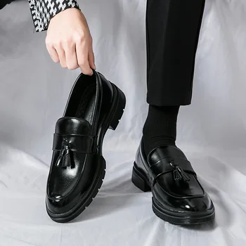 2024 Klasszikus üzleti lapos cipők Férfi tervező formális ruha Bőr cipők Férfi naplopók Valentin ajándékok Cipő férfi ruha cipő
