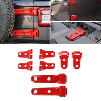 2Doors autóajtó zsanér / zsanérfedél / pótkeréktartó zsanér piros Jeep Wrangler JL 2018+ automatikus külső tartozékokhoz
