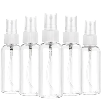 3/5 / 10db Újratölthető 10ml 30ml 50ml 60ml 100ml Clear PET műanyag hordozható spray-palack üres parfümtartály