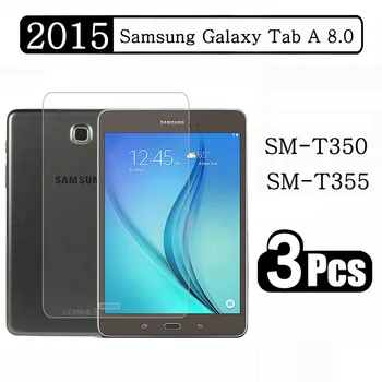  (3 csomag) edzett üveg Samsung Galaxy Tab A 8.0 készülékhez 2015 SM-T350 SM-T355 T350 T355 táblagép képernyővédő fólia
