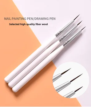 3db Japán körömszínes rajzecset toll Nail Art bélés fényterápiás toll Körömlakk kefe készlet Nail Art festő ecset eszköz