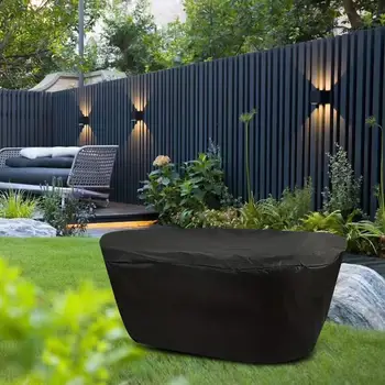 420D Oxford raktártartály fedél hordozható könnyű udvari otthoni védők kerti háztáji ovális medencefedés medencefedél medence ovális tartály