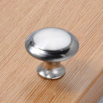 4db rozsdamentes acél ezüst/fekete tömör kerek egylyukú fogantyú bútorszekrény fiók szekrény szekrény gomba vasalat ajtófogantyú