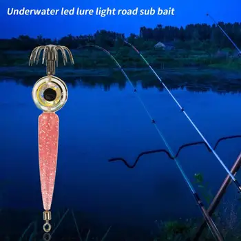 7.5cm/9g műanyag LED garnélarák csali Könnyű rozsdaálló tintahal horog Hamis garnélarák csali horgászathoz