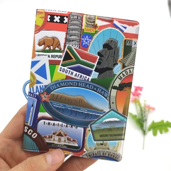 Aranyos utazási kiegészítők Útlevéltartó Bőr Férfi Női Utazási útlevél Borítótok Kártyatartók