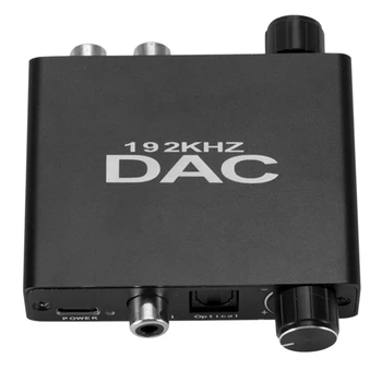  digitális-analóg audio átalakító optikai szál átalakítás analóg digitális DAC audio konverter gombbal 192Khz