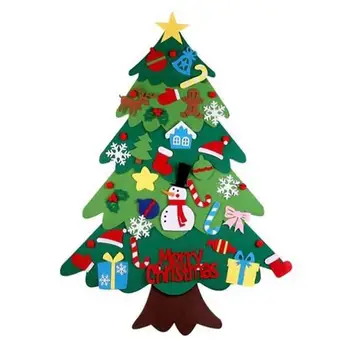 DIY filc karácsonyfa karácsonyi dekoráció otthonra Navidad 2024 újévi karácsonyi díszek Mikulás karácsonyi ajándékok gyerekeknek