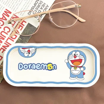 Doraemon szemüvegtok aranyos egyszerű hordozható diák rövidlátás szemüveg tároló doboz esésgátló és porálló anime rajzfilm ajándék