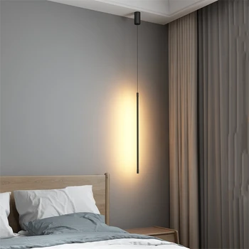 Egyszerű vonal Függőlámpák Modern függőlámpa otthoni függő lámpákhoz beltéri világítás Nappali dekoráció Minimalista lámpatest