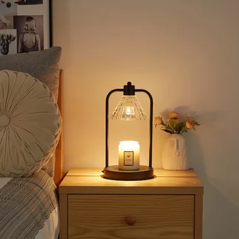  Elektromos gyertyamelegítő lámpa Yankee gyertyához, lámpabúra gyertya lámpák otthoni dekorációhoz, kompatibilis az összes szójaviasz gyertyával 2 izzó