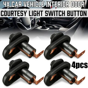 fekete 4db univerzális autó jármű belső ajtó udvariassági fény lámpa kapcsoló gomb rész ajtó világítás kapcsoló