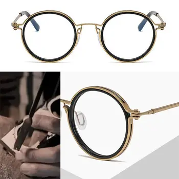 Férfiak Nők Hordozható szemvédelem Tartós számítógépes védőszemüveg Kékfény-ellenes szemüveg Fémkeret Kerek szemüveg