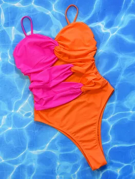 Fürdőruha nőknek Új színes bikini 2023 szexi fürdőruha Egyrészes fürdőruha lány bikini mintás fürdőruha L