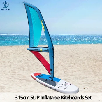 Hordozható álló szörfkészlet víz SUP felfújható sárkánydeszkák dupla farokuszonyokkal Felfújható álló paddleboard SUP deszka