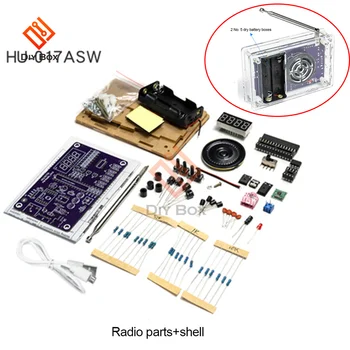HU-017A RDA5807S TDA2822 FM rádiókészlet FM elektronikus barkácsalkatrészek 87-108MHz kártya készlet elektronikus alkatrész tartozékokhoz