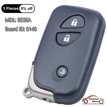 KEYECU 3 gomb Lexus ES350 IS250 IS350 GS300 GS350 GS430 GS450H GS460 LS460 LS600H Smart Remote távirányító Fob B53EA, alaplap: 0140