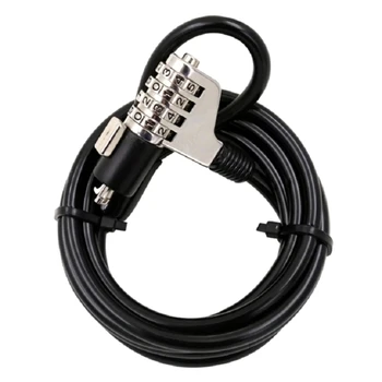 L43D laptop reteszelő kábel 4 számjegyű jelszózár kombinációs biztonsági zár kábel