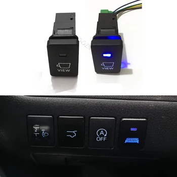 LED kamera nézet kapcsoló kék fény kamera vezérlőgomb Toyota Camry Corolla RAV4 Prado Highlander Yaris 2017 tartozékokhoz