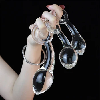 Legújabb nagy kristály dildó kézi anális gyöngyök üveg popsi dugó nagy labda meleg maszturbálás felnőtt szexuális játék nőknek Férfi szexuális játékok bolt