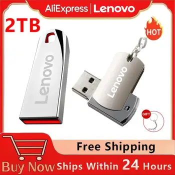 Lenovo USB flash meghajtó 2TB 1TB fém toll meghajtó 512GB 256GB memória U Stick 128GB Pendrive Flash kártya laptopokhoz notebookok PC TV