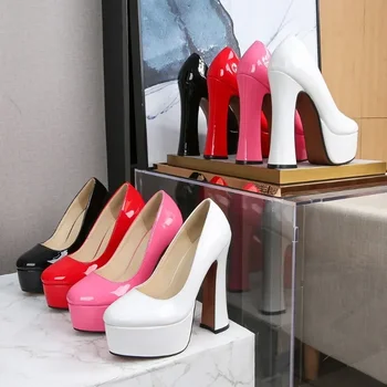 Magas sarkú cipő Szexi 14 CM Női platformok Pumps Model Show Sztriptíz Party Éjszakai klub Drag Queen Uniszex cipők és magassarkú cipők - nők