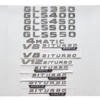Mercedes Benz Chrome betűkhöz W166 W167 GLS300 GLS320 GLS350 GLS400 GLS450 GLS500 GLS550 szimbólumok jelvény 4MATIC emblémák