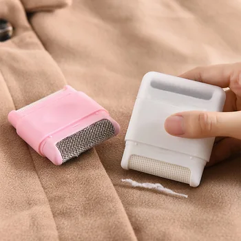 Mini kétoldalas szöszeltávolítók Kézi hajgolyóvágó Fuzz pellet hordozható epilátor pulóver Ruha műanyag szösz eltávolító
