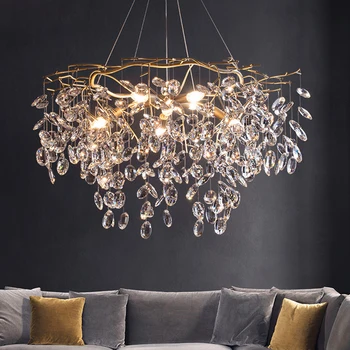 Nordic LED Luxus ág alakú csillárok medál függő világítótest Nappali Étkező Konyha Étterem dekoráció Csillogás