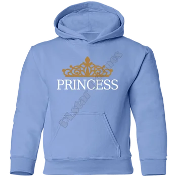 Princess Crown Kids kapucnis pulóverek 3D nyomtatott gyerek pulóver gyermek hosszú ujjú fiú lánynak égszínkék pulóver csepp szállítás 10 szín