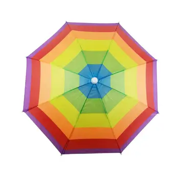 Rainbow esernyő kalap hordozható Sunhat 21.7
