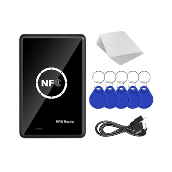 RFID NFC másoló sokszorosító 13,56 KHz kulcstartó NFC intelligenskártya-olvasó író 13,56 MHz titkosított programozó USB UID T5577