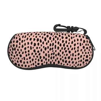 Rózsaszín és fekete dalmát kagyló szemüveg védőtok Napszemüveg tok Pöttyös pöttyös leopárd kocsi Tűzoltóház kutya szemüveg táska