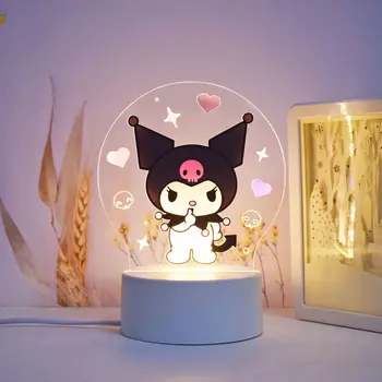 Sanrio sorozat Kuromi Cinnamoroll éjszakai fény lányoknak, hogy Valentin-napon barátaiknak gyönyörű és kreatív USB lámpát adjanak
