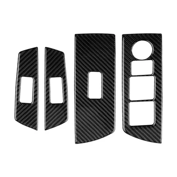 szénszálas ablakemelő gomb díszítőkapcsoló fedél ajtó kartámasz panel matrica Mazda CX-9 2016-2020 RHD-hez