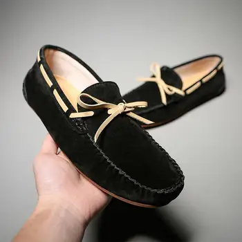 Tods férfi új nyári alkalmi bőrcipő Slip-on loafers Koreai stílusú divatos alkalmi lapos cipő