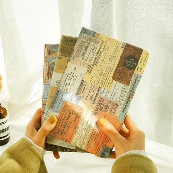 Vintage napló A5 Hangulati jegyzetfüzet Kraft papírkötésű napló Vázlatfüzet A5 Jegyzettömbök Utazási napló íráshoz Rajz Legjobb ajándék