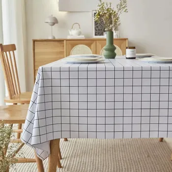 Vízálló olajálló kockás PVC asztali szőnyeg otthoni terítő