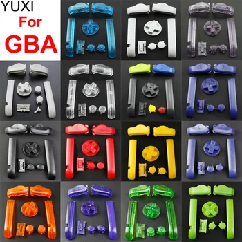 YUXI 1Set Kiváló minőségű AB színes L R gombok Billentyűzetek Gameboy előre gombokhoz Keret GBA D párnákhoz Bekapcsolás KI gombok