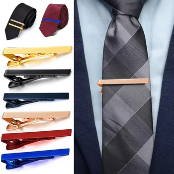 Új fém nyakkendőcsipesz férfiaknak Üzleti esküvői nyakkendő nyakkendő kapocs klip Gentleman nyakkendő bár Egyszerű klasszikus nyakkendőtű férfiaknak kiegészítők