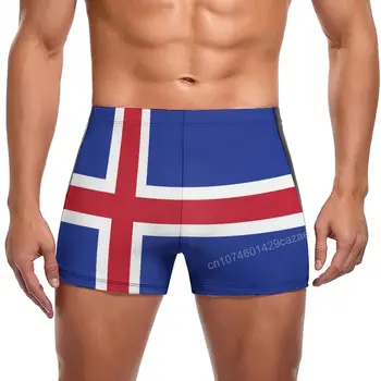 Úszónadrágok Izland zászló Gyors száraz rövidnadrág férfiaknak Swim Beach rövid nyári ajándék