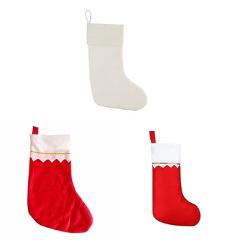 Ünnepi karácsonyi harisnya Nem szőtt szövet Függő zokni Candy ajándéktáska dekoráció T5EF