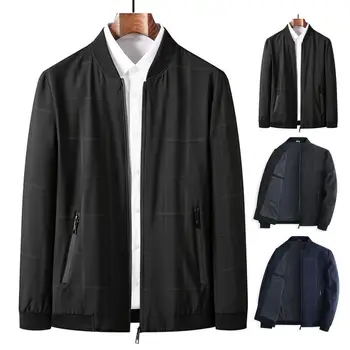 2023 Kültéri alkalmi kabát férfiaknak Egyszínű cipzár Slim Top Kiváló minőségű design Streetwear Hot Jacket férfi