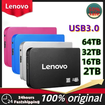 Eredeti Lenovo hordozható SSD 2TB külső merevlemez 4TB USB 3.0 interfész Nagy sebességű tároló merevlemez laptophoz/telefonhoz/asztali